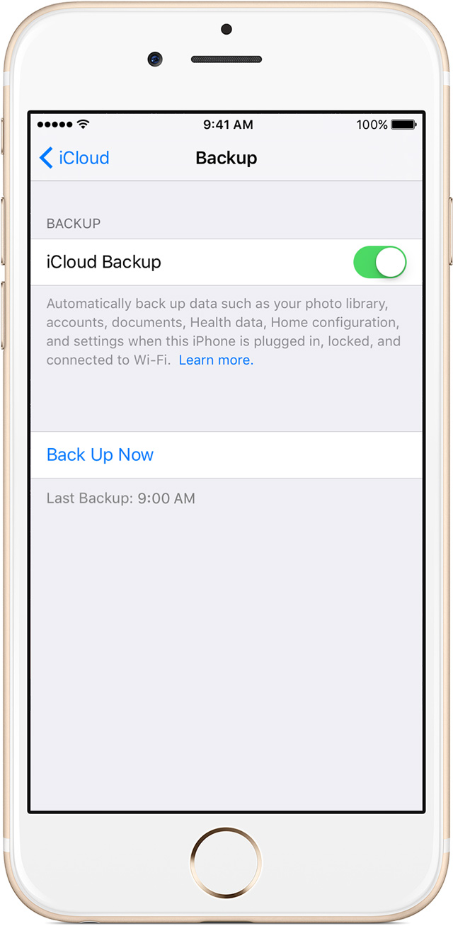 iphone6-ios9-settings-icloud-backup - Business Phones & Office Phone Systems St. Louis, MO | Metropark Communications Inc.